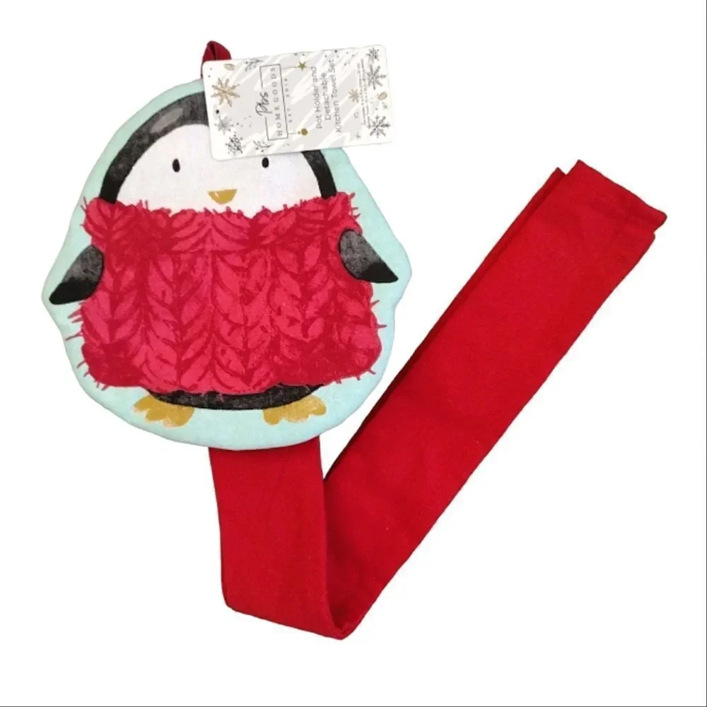 Christmas Themed Pot Holder Towel‎ Set & Mini Mitts Kitchen Bundle NWT